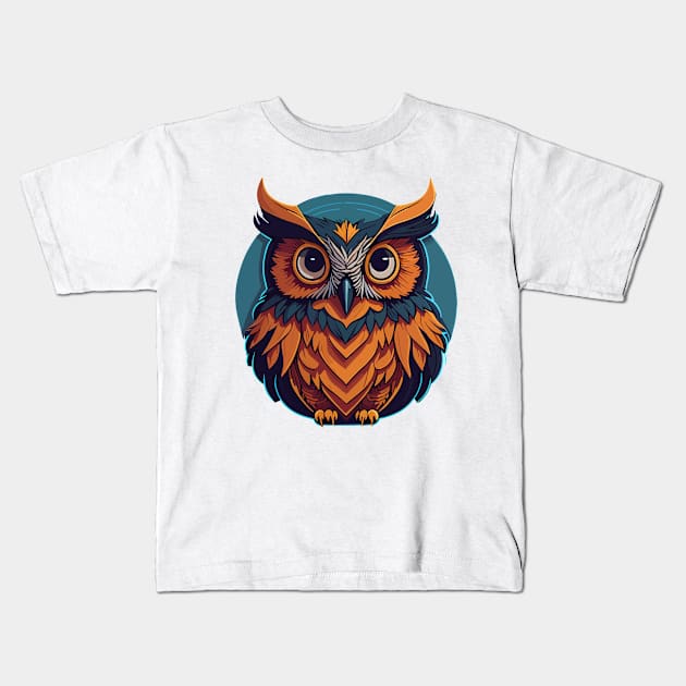 Owl Portrait Kids T-Shirt by SpriteGuy95